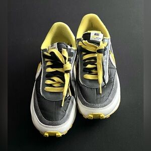 Nike Sacai  Men's Sneakers - Black, Gray, and Yellow Accents